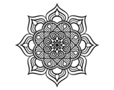 Disegno di Mandala fiore di fuoco da colorare
