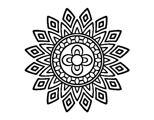 Disegno di Mandala lampeggia da Colorare