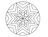 Disegno di Mandala mosaico stelle da colorare