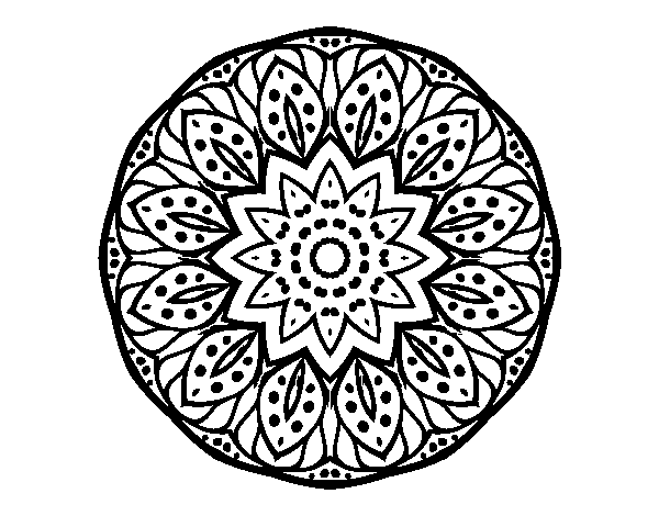Disegno di Mandala natura da Colorare
