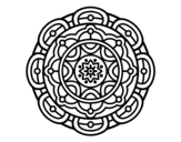 Disegno di Mandala per il rilassamento mentale da colorare