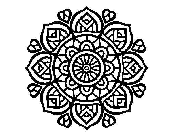 Disegno di Mandala per la concentrazione mentale da Colorare