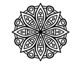 Disegno di Mandala per la concentrazione da colorare