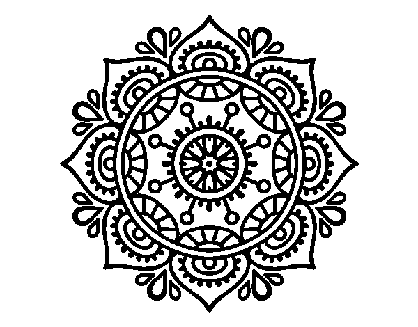 Disegno di Mandala per rilassarsi da Colorare