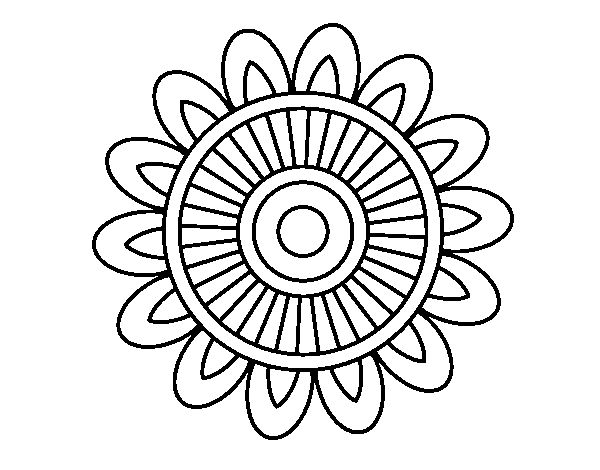 Disegno di Mandala solare da Colorare