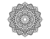 Disegno di Mandala stella decorata da colorare