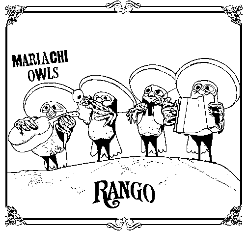 Disegno di Mariachi Owls da Colorare
