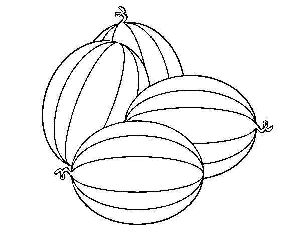 Disegno di Meloni da Colorare