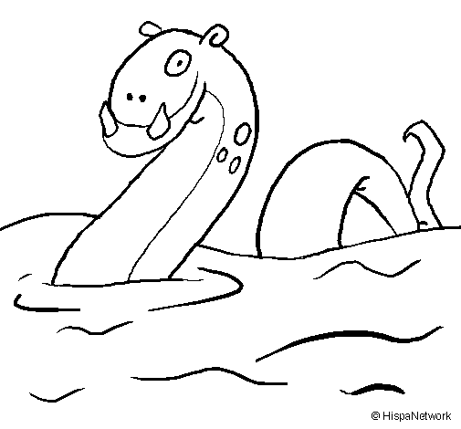 Disegno di Mostro di Loch Ness  da Colorare