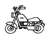 Disegno di Motocicletta harley da colorare