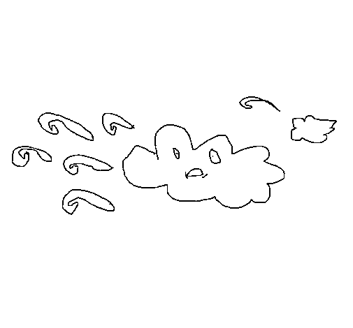 Disegno di Nube da Colorare