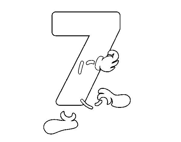 Disegno di Numero 7 da Colorare