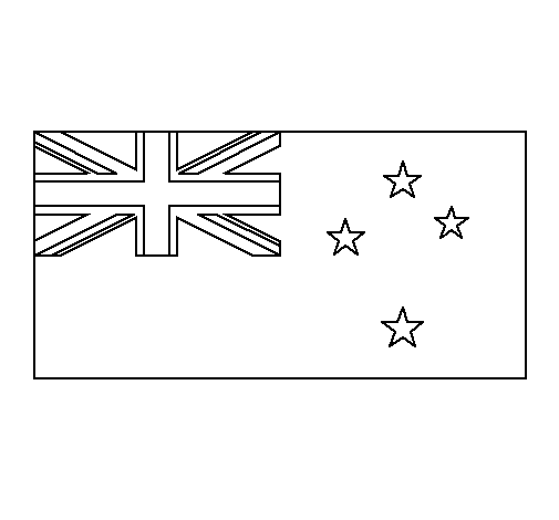 Disegno di Nuova Zelanda da Colorare