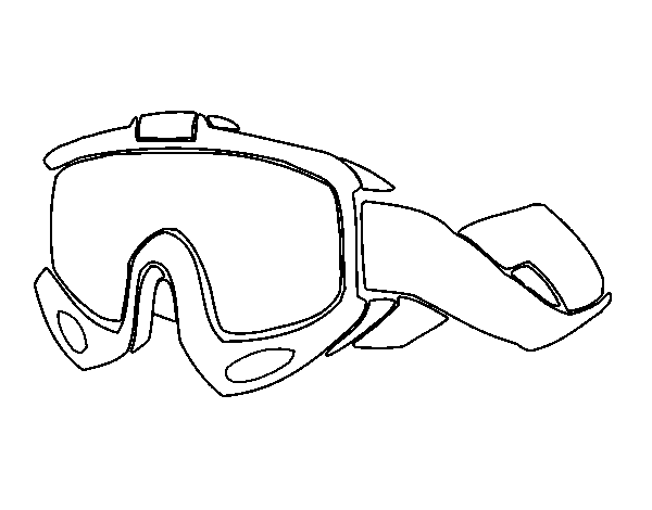 Disegno di Occhiali da sci da Colorare