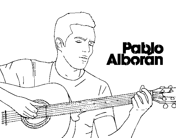 Disegno di Pablo Alborán - Solamente tú da Colorare