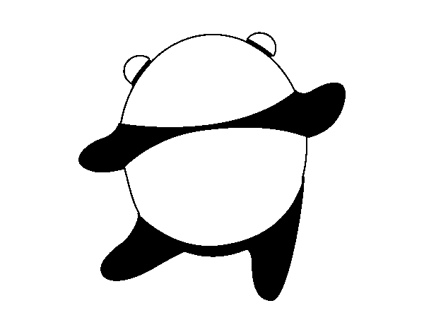 Disegno di Panda ballerino da Colorare