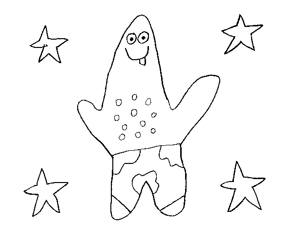 Disegno di Patricio con stelle da Colorare
