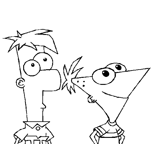 Disegno di Phineas e Ferb da Colorare