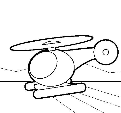 Disegno di Piccolo elicottero da Colorare