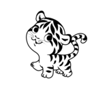 Disegno di Piccolo tigre da colorare