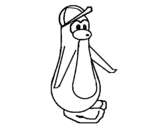 Dibujo de Pinguino con il berretto