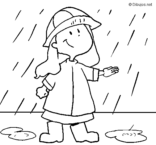 Disegno di Pioggia da Colorare