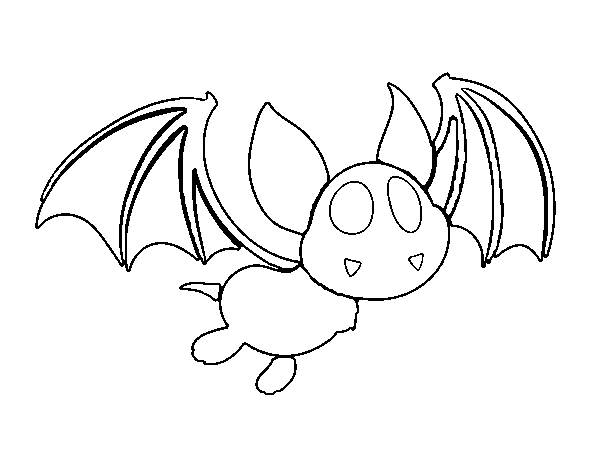 Disegno di Pipistrello - vampiro da Colorare