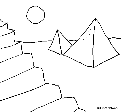 Disegno di Piramidi da Colorare