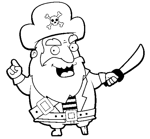 Disegno di Pirata da Colorare