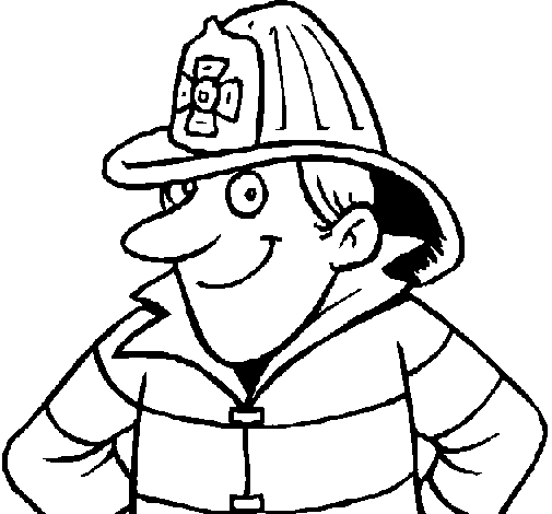 Disegno di Pompiere  2 da Colorare