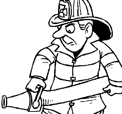 Disegno di Pompiere  3 da Colorare