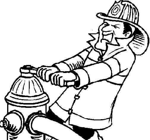 Disegno di Pompiere  4 da Colorare