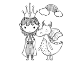 Dibujo de Principe e drago