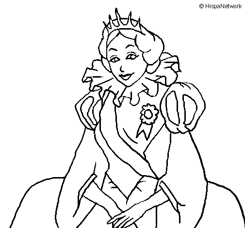 Disegno di Principessa reale  da Colorare