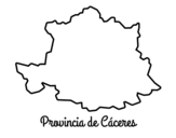 Disegno di Provincia di Cáceres da colorare