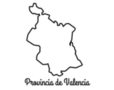 Disegno di Provincia di Valencia da colorare