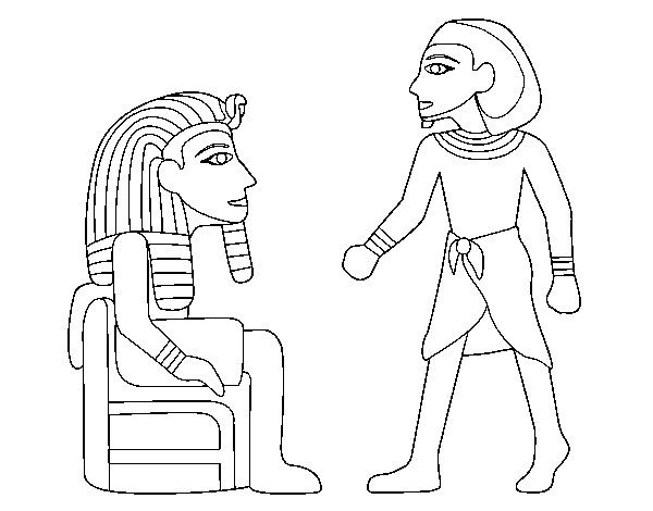 Disegno di Re egiziano da Colorare
