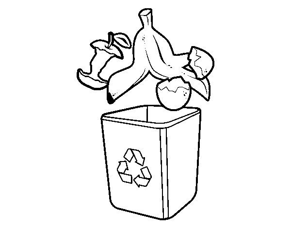 Disegno di Riciclaggio organico da Colorare