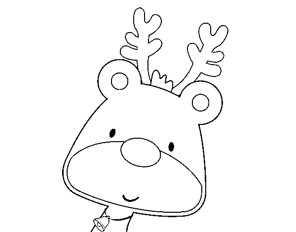 Disegno di Rudolph la renna da Colorare