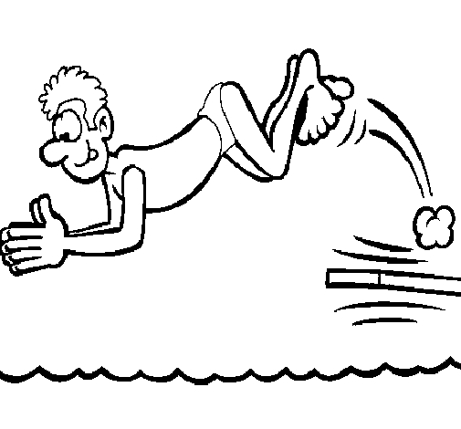 Disegno di Salto dal trampolino  da Colorare