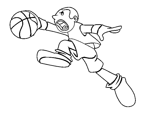 Disegno di Salto de pallacanestro da Colorare