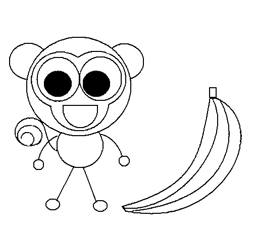 Disegno di Scimmia 2 da Colorare