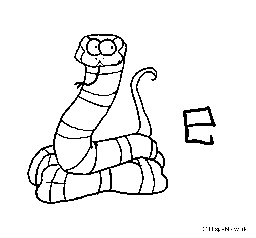 Disegno di Serpente 2a da Colorare