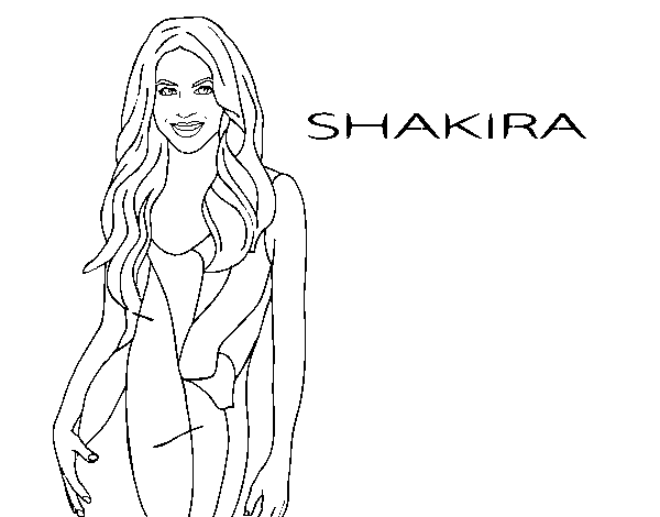 Disegno di Shakira da Colorare