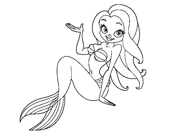 Disegno di Sirena sexy da Colorare