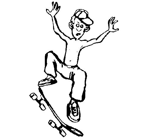 Disegno di Skateboard da Colorare
