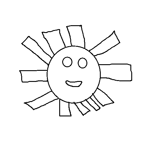 Disegno di Sole 3 da Colorare