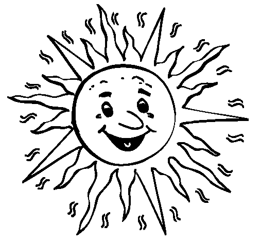 Disegno di Sole  3a da Colorare