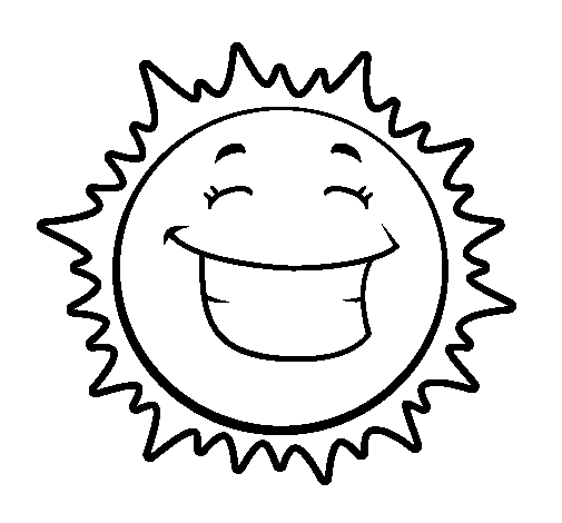 Disegno di Sole contento  da Colorare