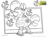 Disegno di SpongeBob - Mister pinzaforte da colorare